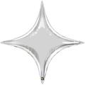 Loftus International 36 in. Starpoint Silver Helium Shape Balloon Q1-5707